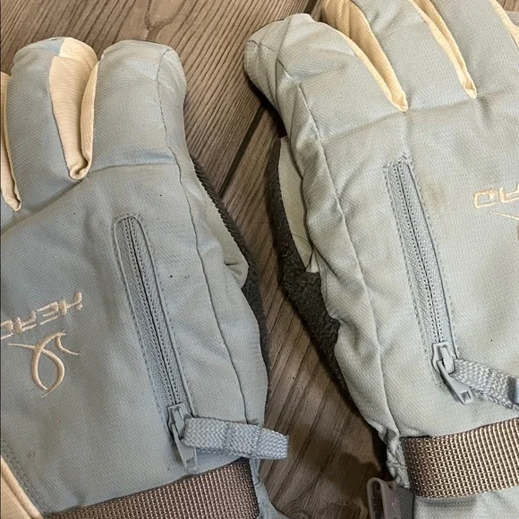 Women’s Head Blue and White Ski Gloves Size L - Picture 9 of 11